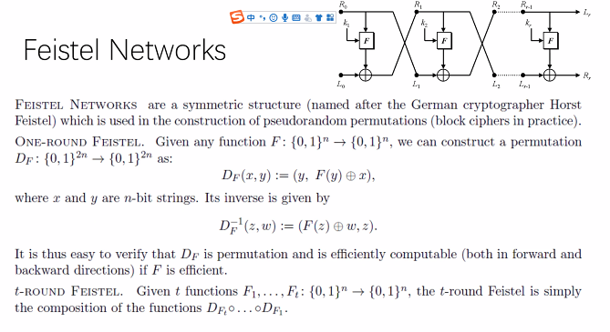 Figure 8: Feistel Networks: from PRF to PRP